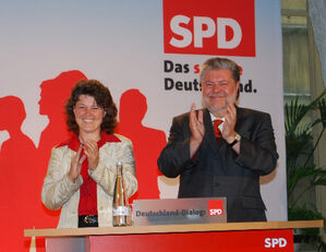 Kurt Beck und Ute Vogt 2008 in Heidelberg